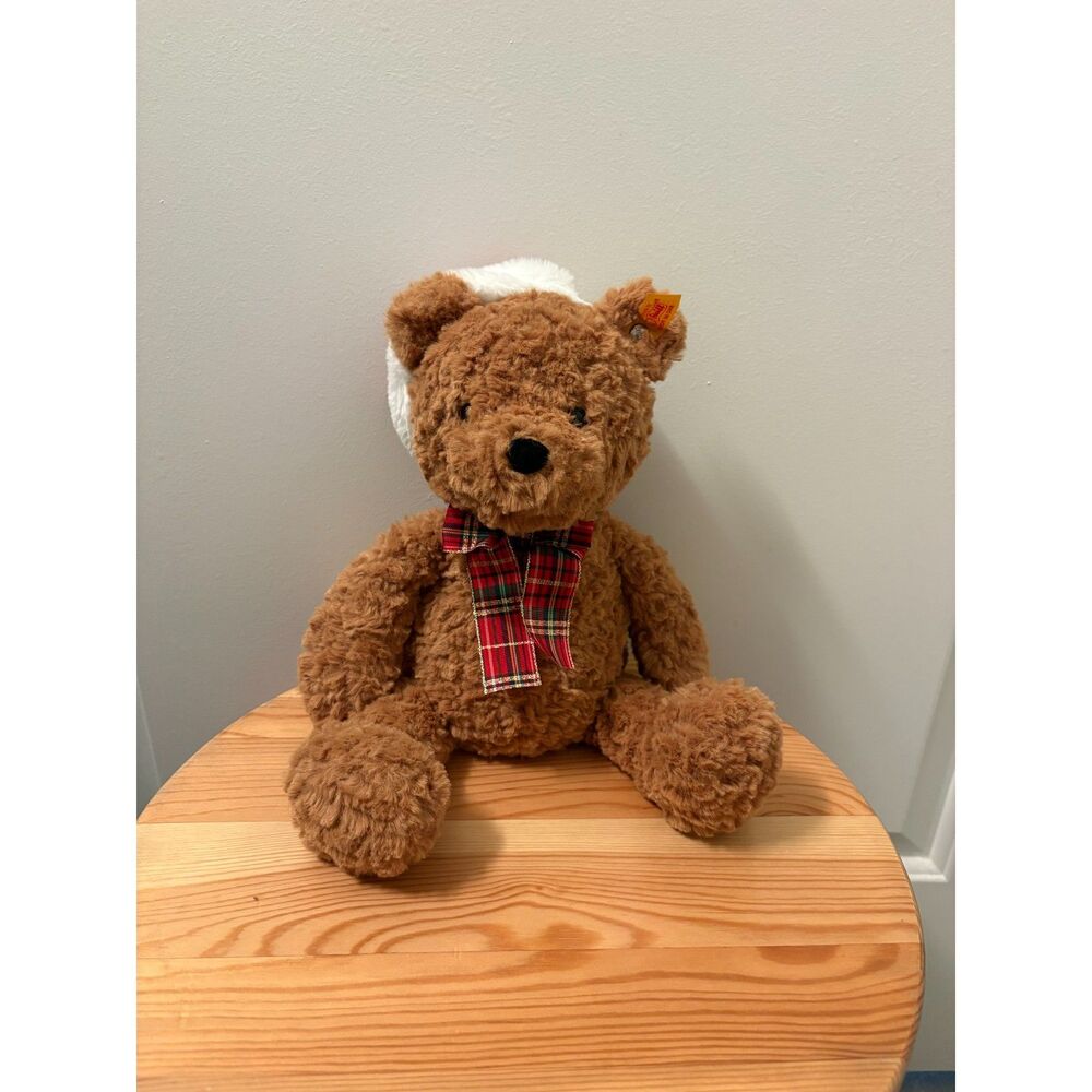 Steiff Soft Cuddly Friends Jimmy Christmas Teddy Bear Plush 12"